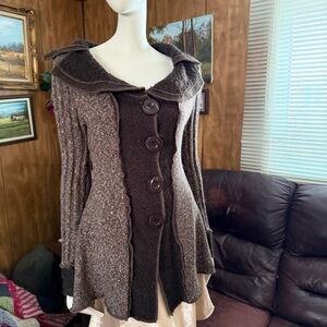 Boho Ruffle Wool Blend Sweater